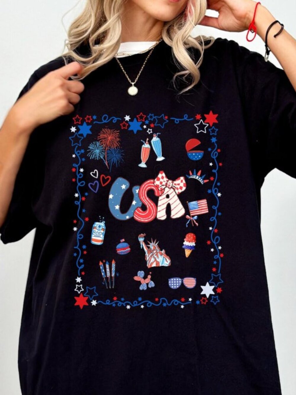 Graphic Independence Shirt, 4th Of July Tee, Cute USA 250 Years Shirt Gift